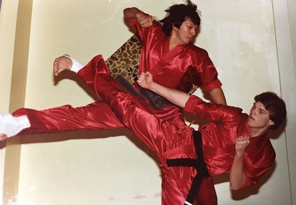 Brad D. Smith practicing martial arts.