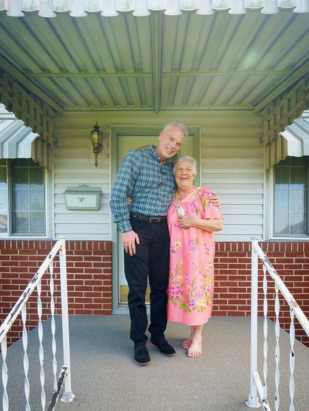 Brad D. Smith and his mother at his childhood home.