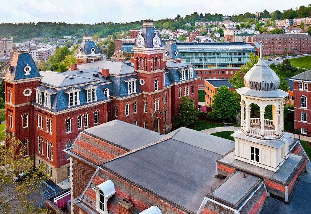 West Virginia University aerial view of campus